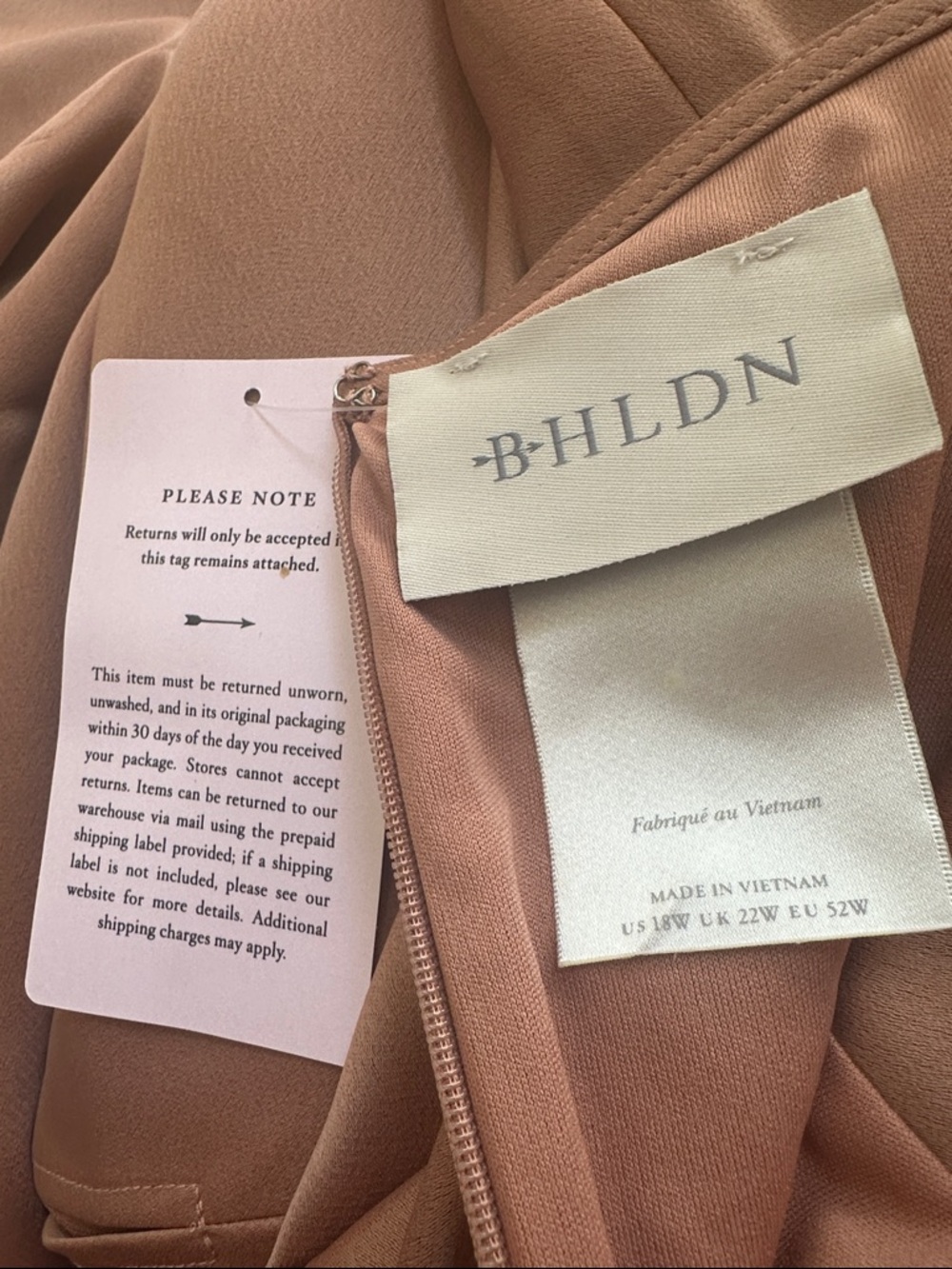 BHLDN Copper Sheath Dress NWT Sz 18 - Picture 3 of 5